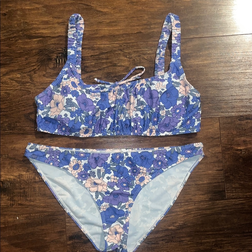Purple Floral Bikini